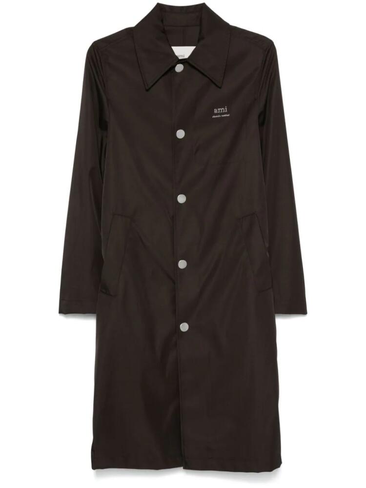 AMI Paris Friend Alexandre Mattiussi raincoat - Brown Cover