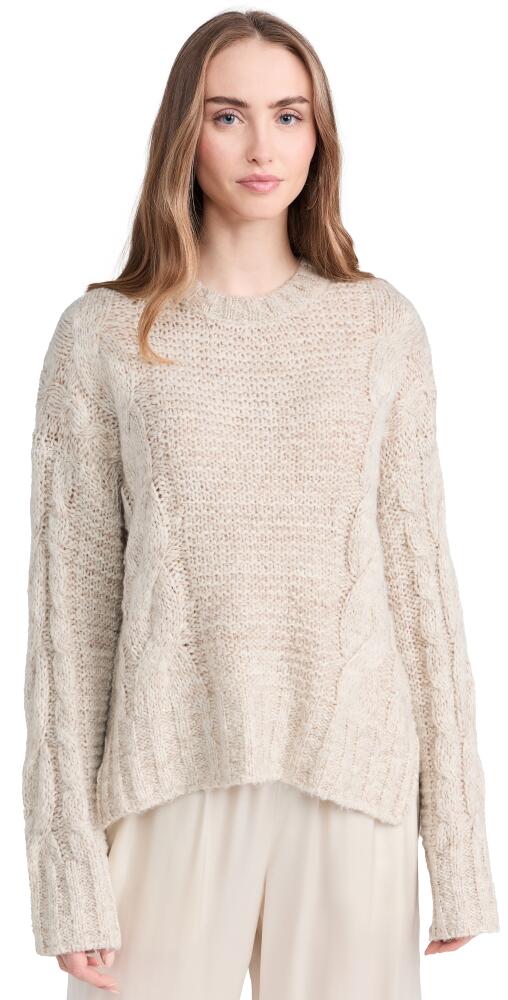 Splendid Splendid x Cella Jane Cable Knit Sweater Toast Marl Cover