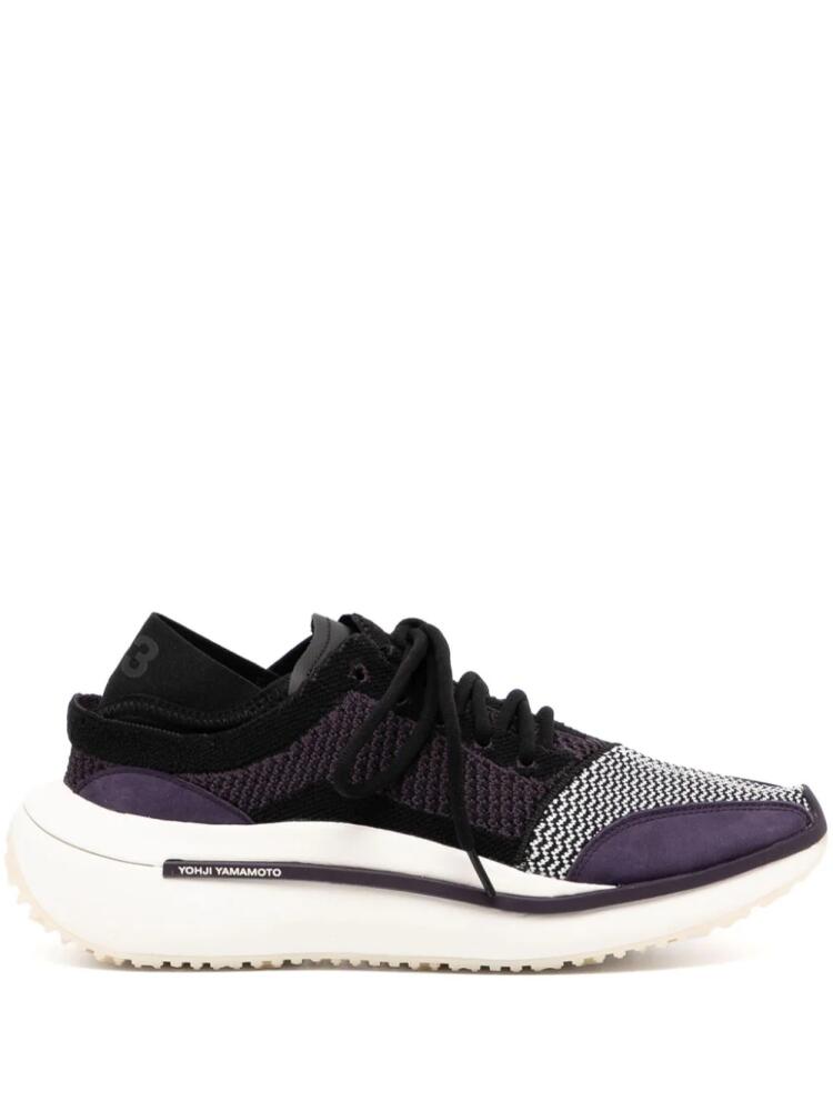 Y-3 Qisan knitted low-top sneakers - Black Cover