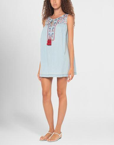 Ermanno Scervino Beachwear Woman Cover-up Blue Cotton, Polyester Cover