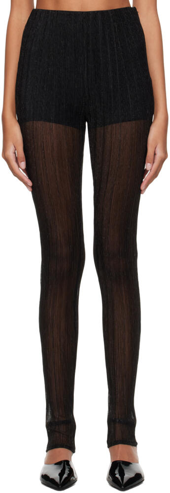 Recto Black Pleated Leggings Cover