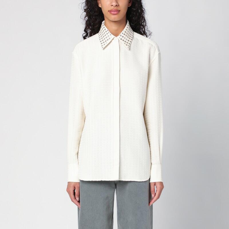 Golden Goose Ivory shirt with jacquard pattern Cover