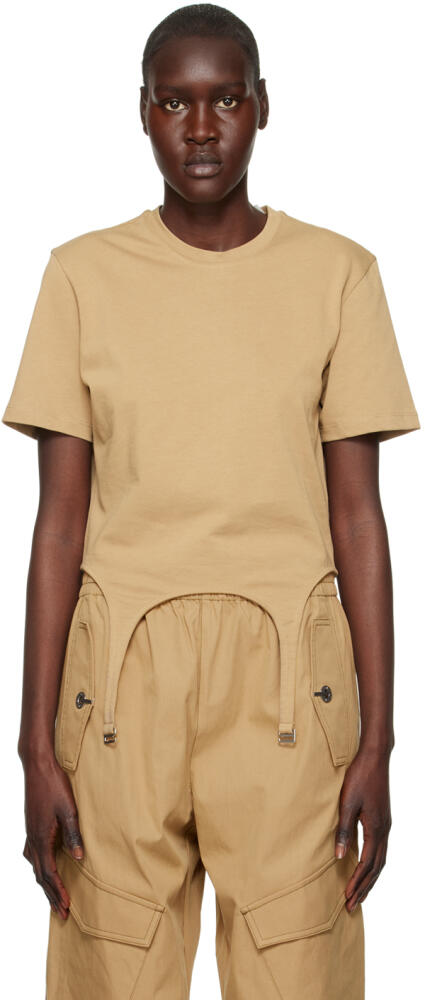 Dion Lee Khaki Garter T-Shirt Cover