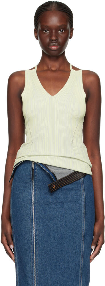 Paris Georgia Green & Blue Criss-Cross Tank Top Cover