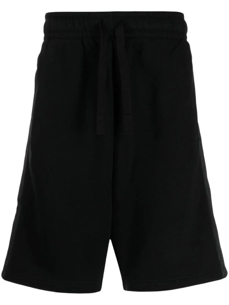 Palm Angels logo-tape cotton track shorts - Black Cover