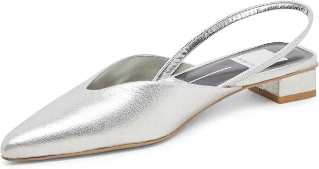 Dolce Vita Byanca (Silver Distressed Leather) Women's Flat Shoes Cover