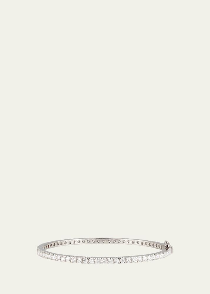 Sidney Garber 18K White Gold Diamond Bangle, 55x46mm Cover