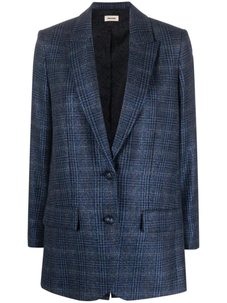 Zadig&Voltaire check-pattern wool blazer - Blue Cover