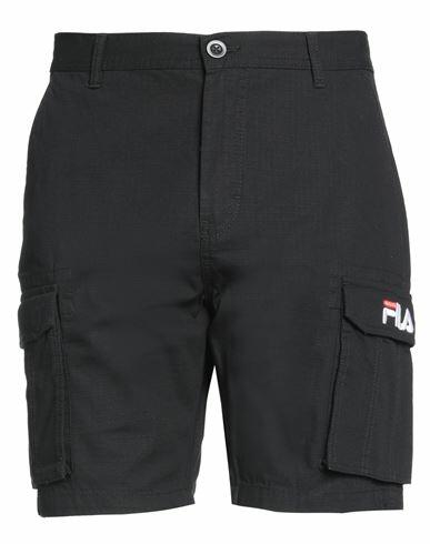 Fila Man Shorts & Bermuda Shorts Black Cotton Cover