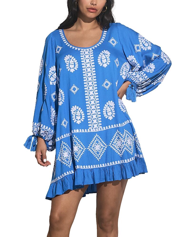 Elan Embroidered Scoop Neck Dress Cover