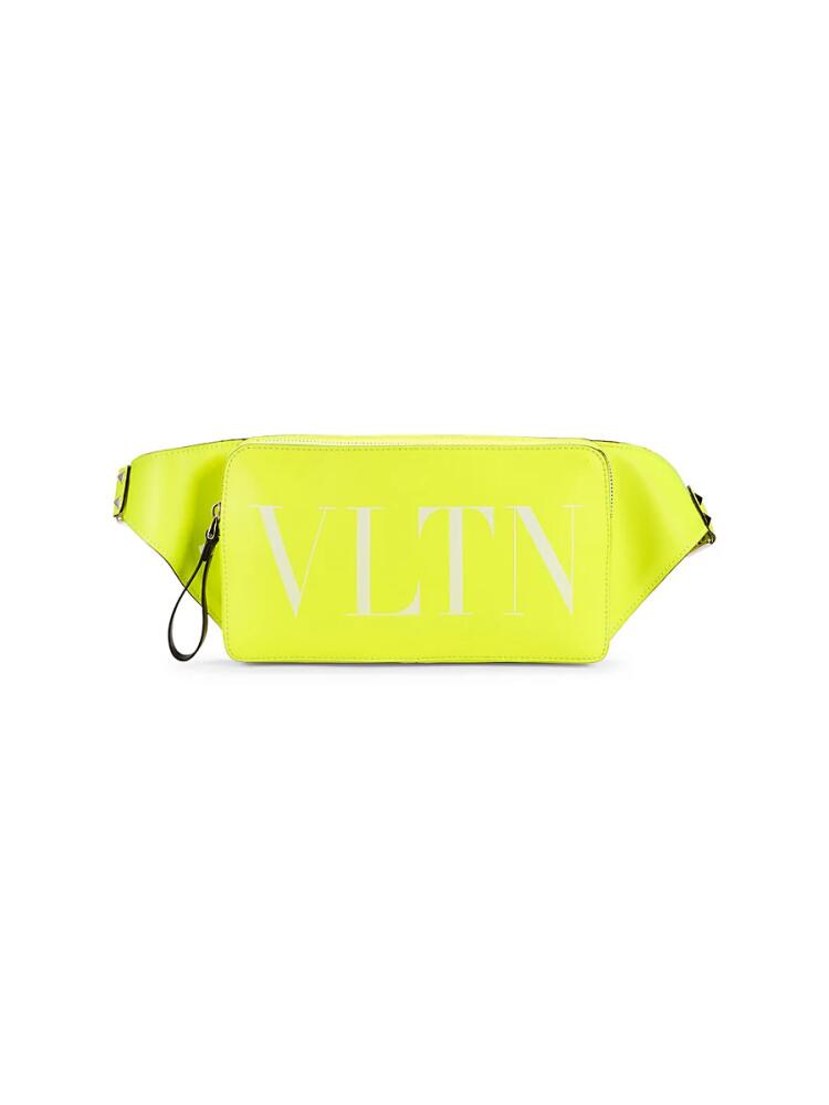 Valentino Garavani Men's Logo Leather Belt Bag - Giallo Cover