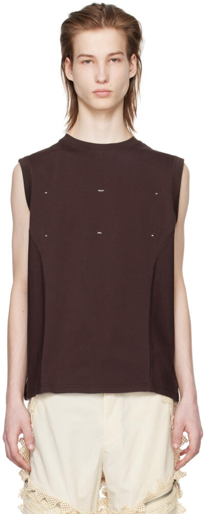 HELIOT EMIL Burgundy Ecdysis Tank Top Cover