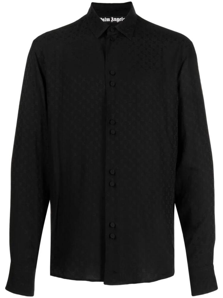 Palm Angels all-over monogram shirt - Black Cover