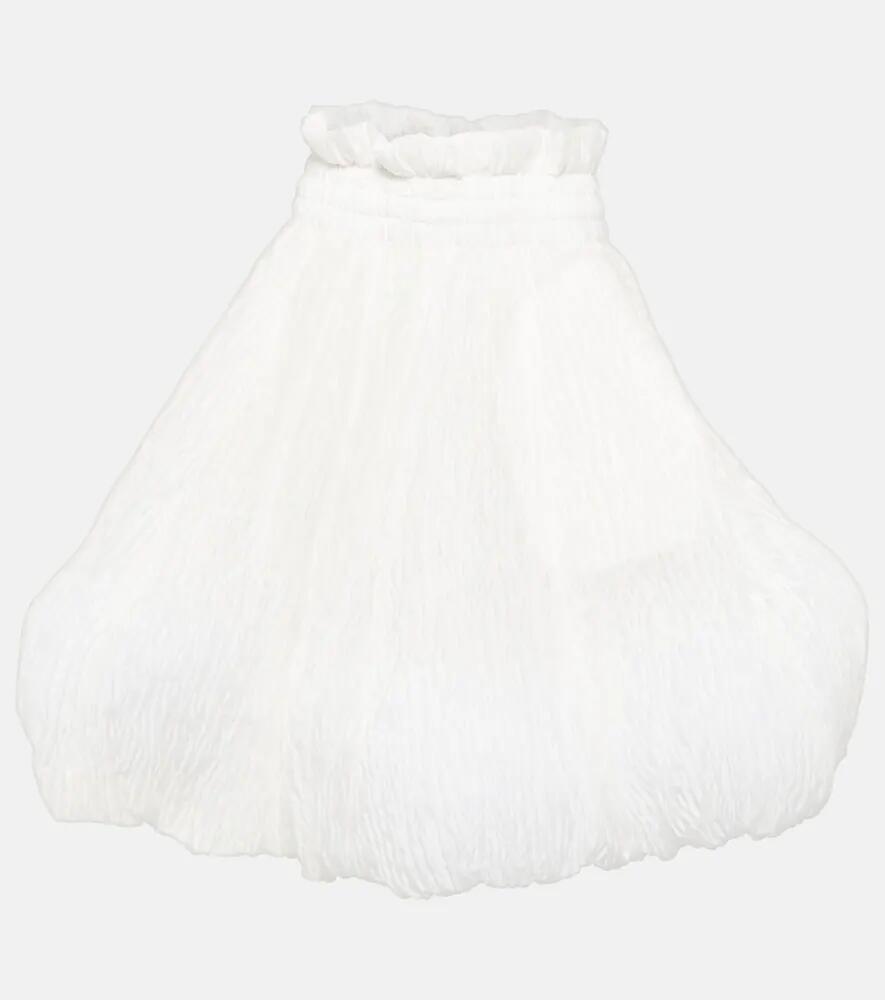 Noir Kei Ninomiya Ruffled cupro-blend midi skirt Cover