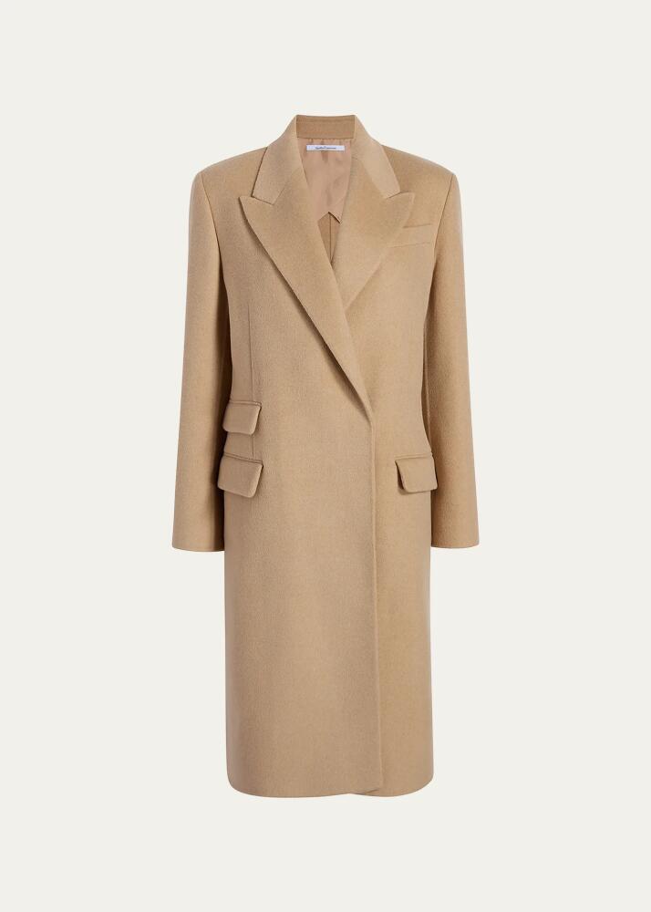 Another Tomorrow Double-Faced Tailored Trench Coat Cover