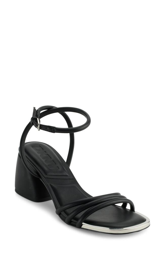 DKNY Trixie Ankle Strap Sandal in Black Cover