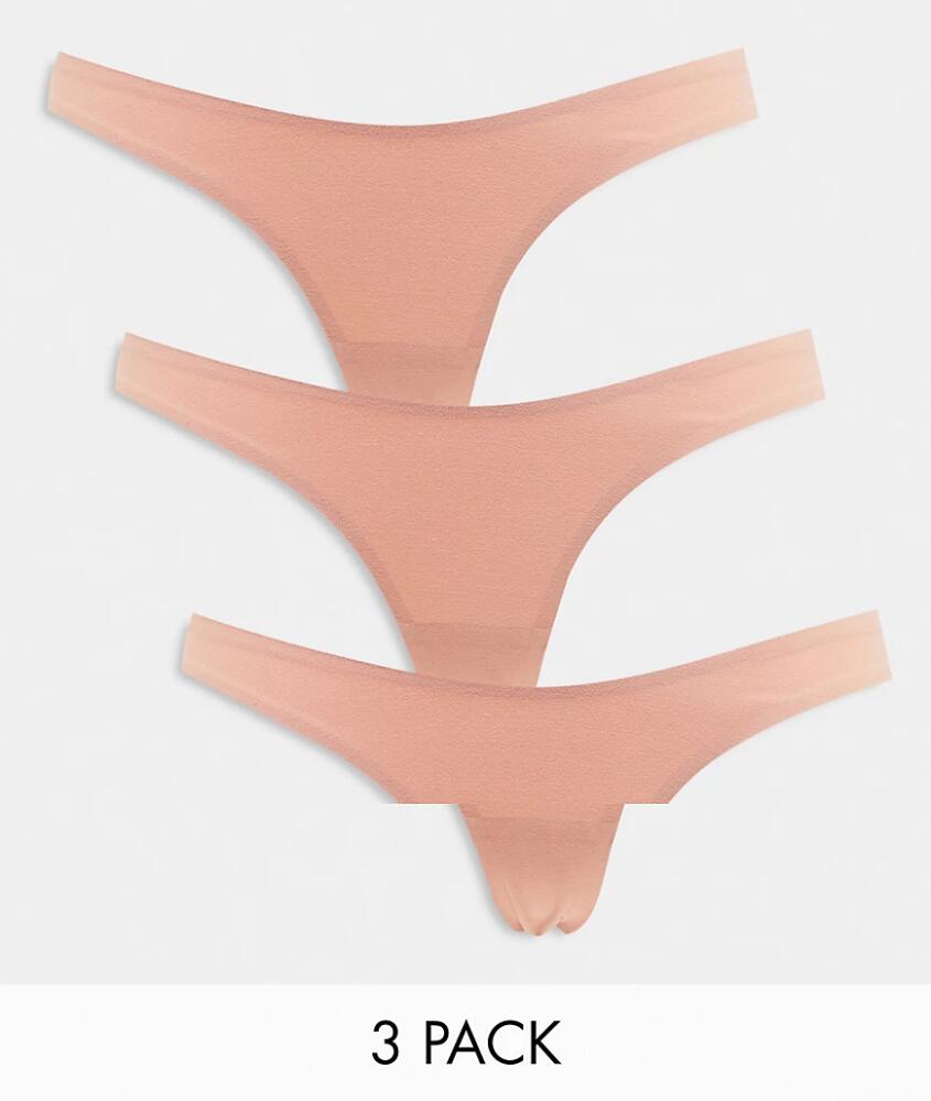 Topshop Base Layers 3 multipack cheeky briefs in rose-Pink Cover