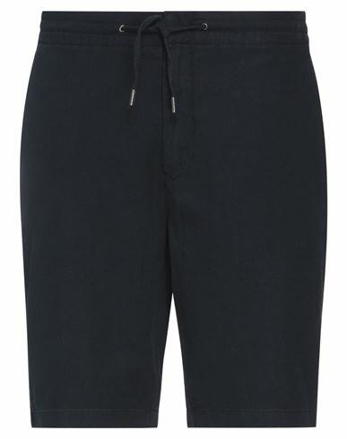 Barbour Man Shorts & Bermuda Shorts Midnight blue Linen, Cotton Cover