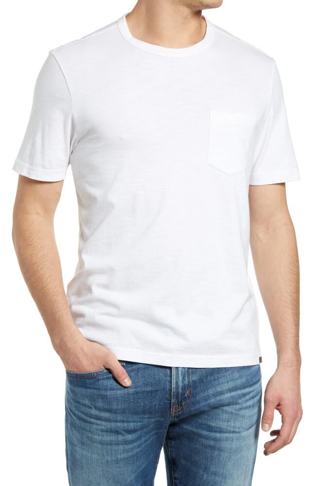 Faherty Organic Cotton Pocket T-Shirt in White Cover