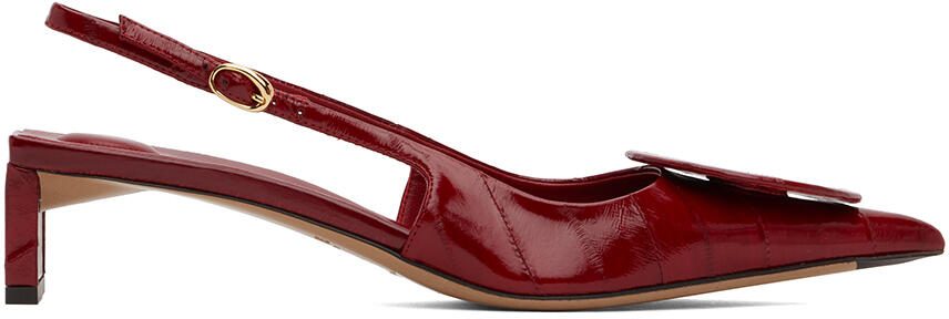 JACQUEMUS Red La Casa 'Les slingbacks Duelo basses' Heels Cover