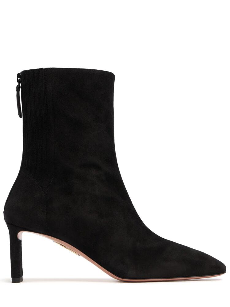 AQUAZZURA 65mm Blade Suede Ankle Boots Cover