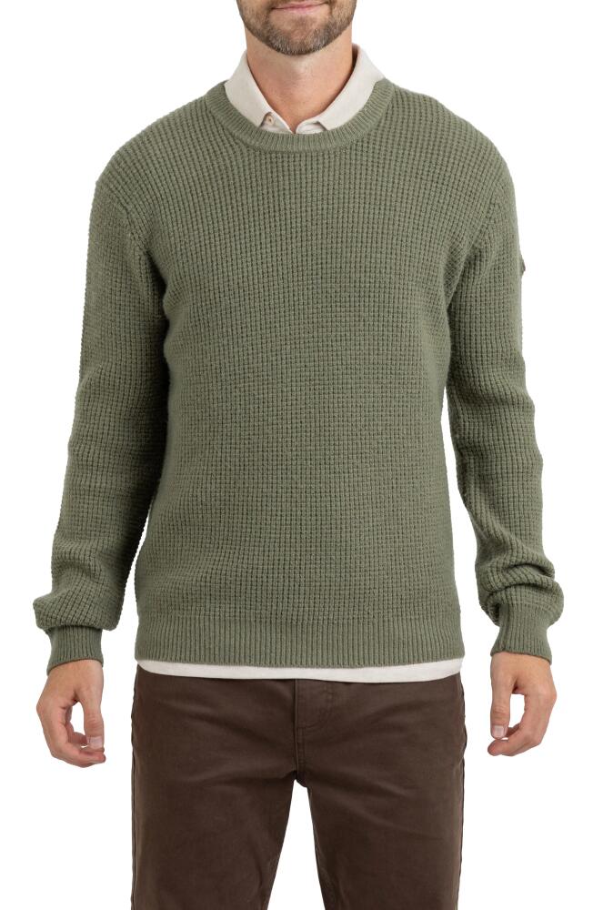 Rainforest Waffle Crewneck Sweater in Olive Cover