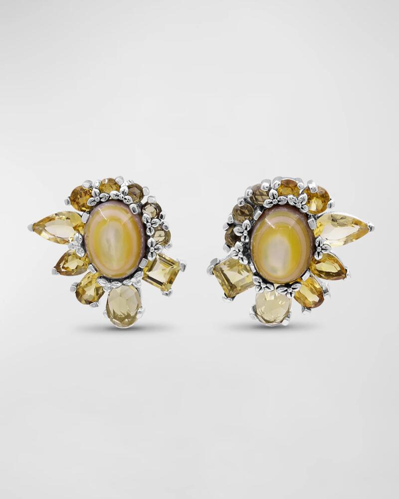 Stephen Dweck Quartz and Citrine Earrings in Sterling Silver Cover