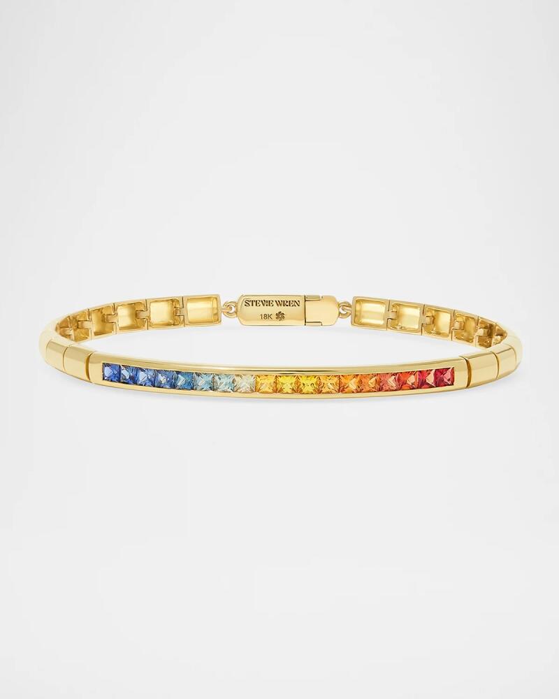 Stevie Wren 18K Yellow Gold L'Clat Sapphire Link Bracelet Cover