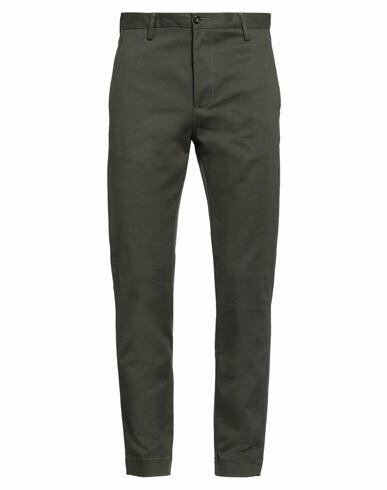 Rar Man Pants Military green Cotton, Elastane Cover