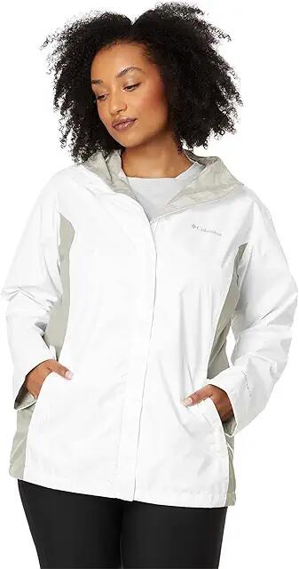 Columbia Plus Size Arcadia II Jacket (White/Flint Grey) Women's Coat Cover