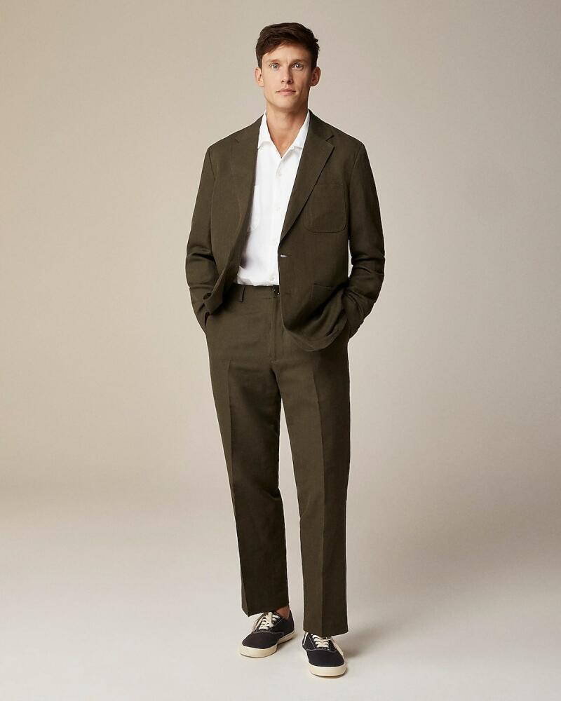 J.Crew Kenmare Relaxed-fit unstructured suit jacket in cotton-linen blend herringbone Cover