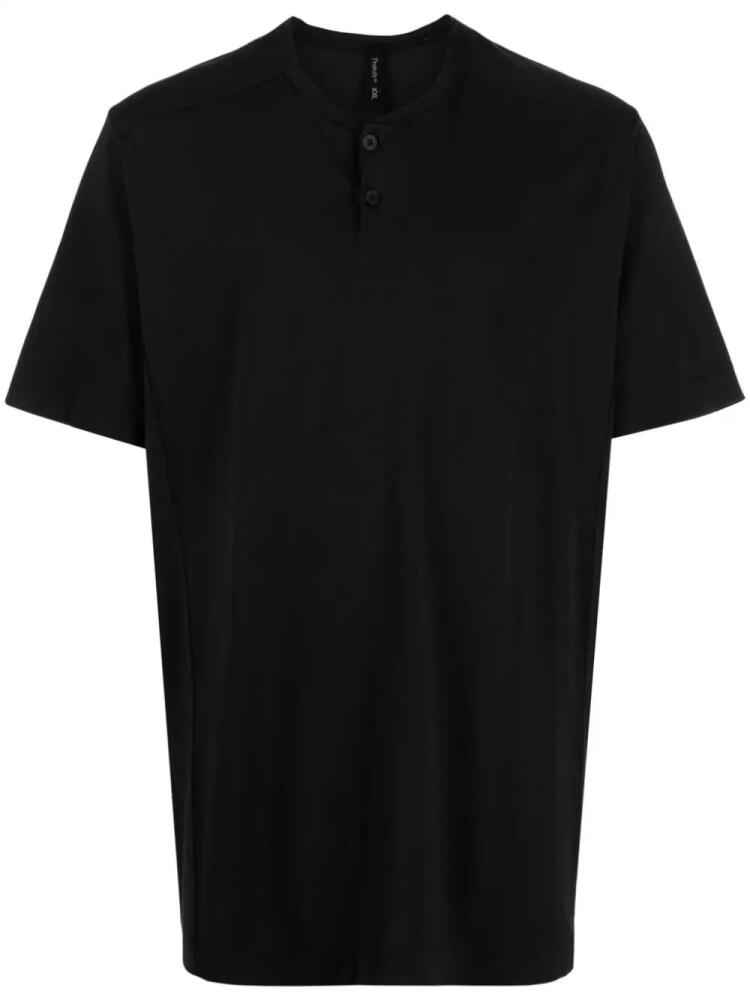 Transit button-fastening cotton T-shirt - Black Cover