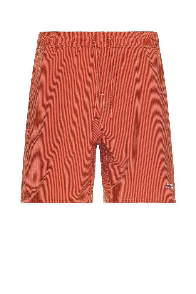 SATURDAYS NYC Timothy Seersucker Swim Short in Red Cover