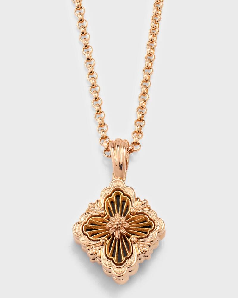 Buccellati 18k Pink Gold Onyx Pendant Necklace Cover