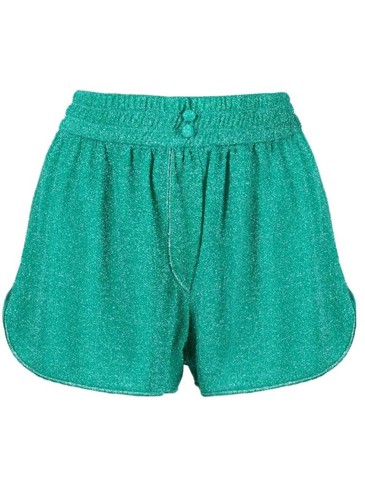 Oséree Lumière Lurex shorts - Green Cover