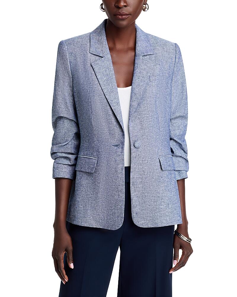 T Tahari Ruched Sleeve Blazer Cover