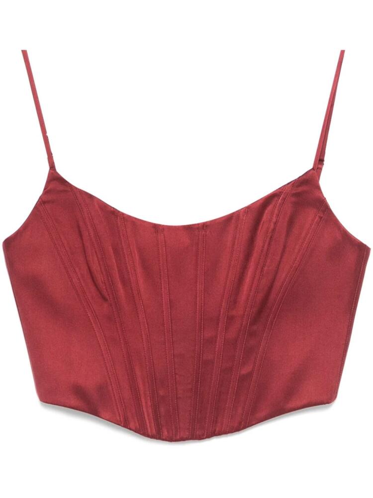 ZIMMERMANN silk corset top - Red Cover