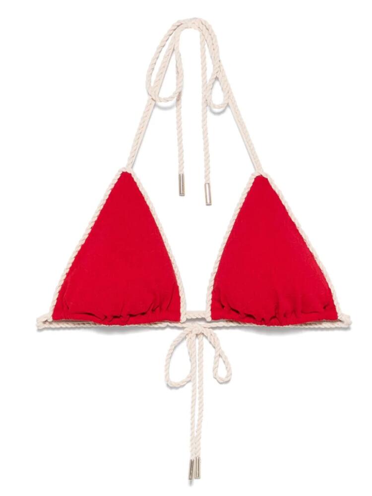 La Perla monogram triangle bikini top - Red Cover