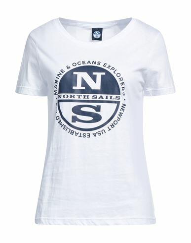 North Sails Woman T-shirt White Cotton Cover