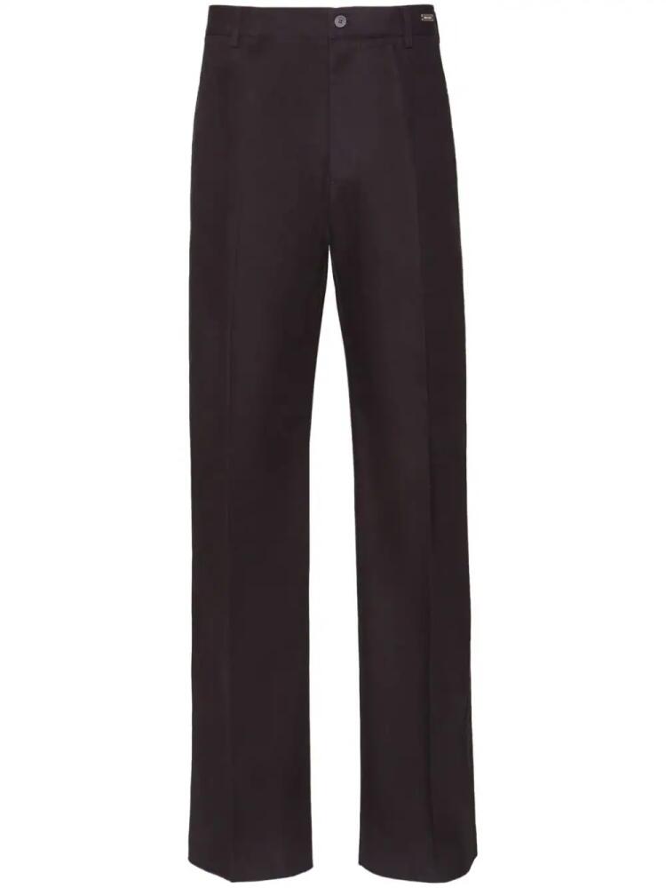 Ferragamo flared cotton chino trousers - Black Cover