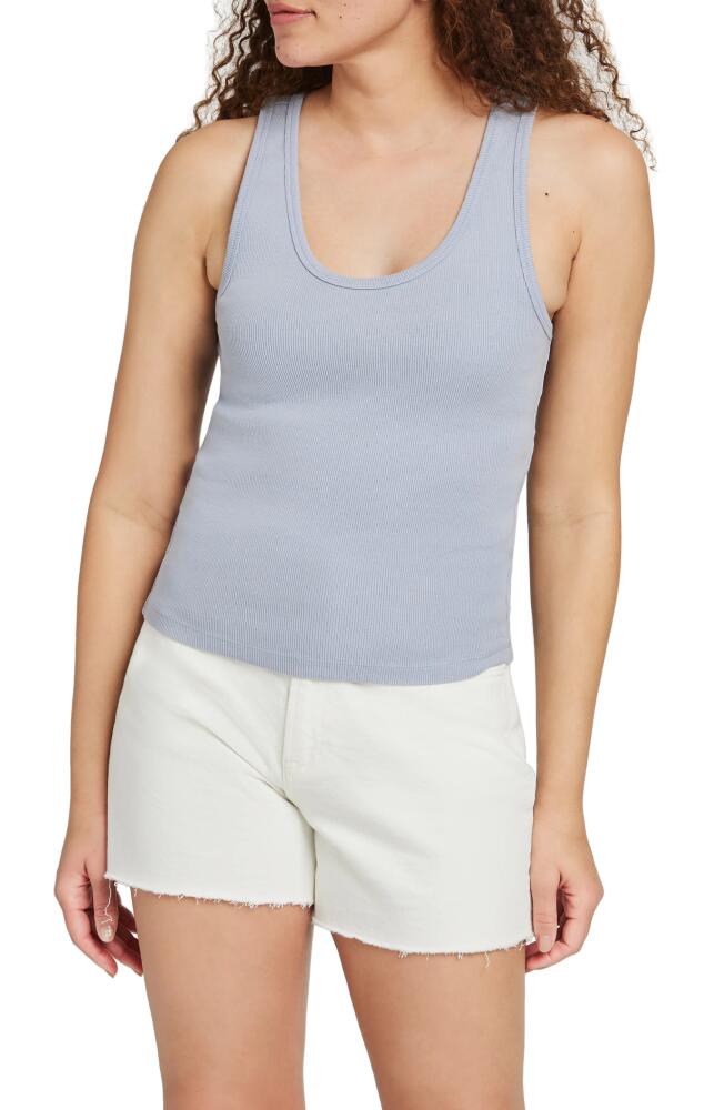 Faherty Sunwashed Stretch Organic Cotton Rib Tank in Zen Blue Cover