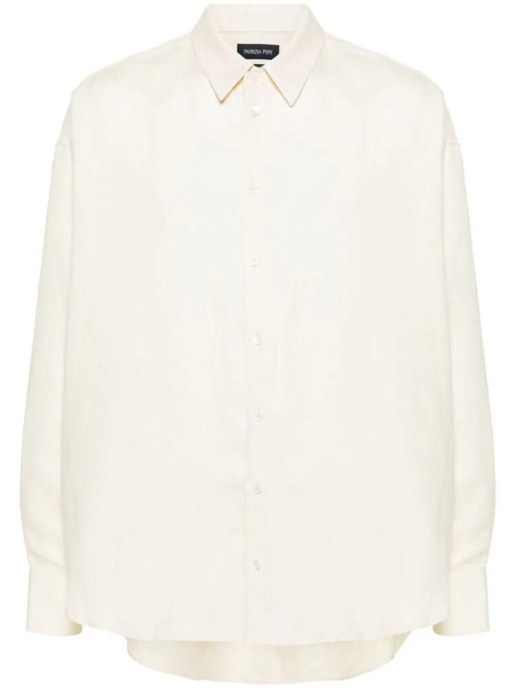 Patrizia Pepe classic-collar long-sleeve shirt - Neutrals Cover