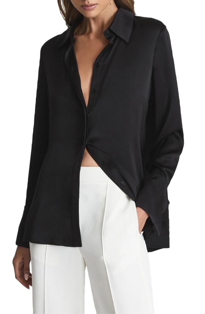 Reiss Haley Silk Shirt in Black Cover