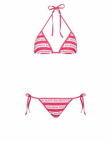 Balmain Balmain Paris Triangle Bikini Woman Bikini Pink Cotton Cover