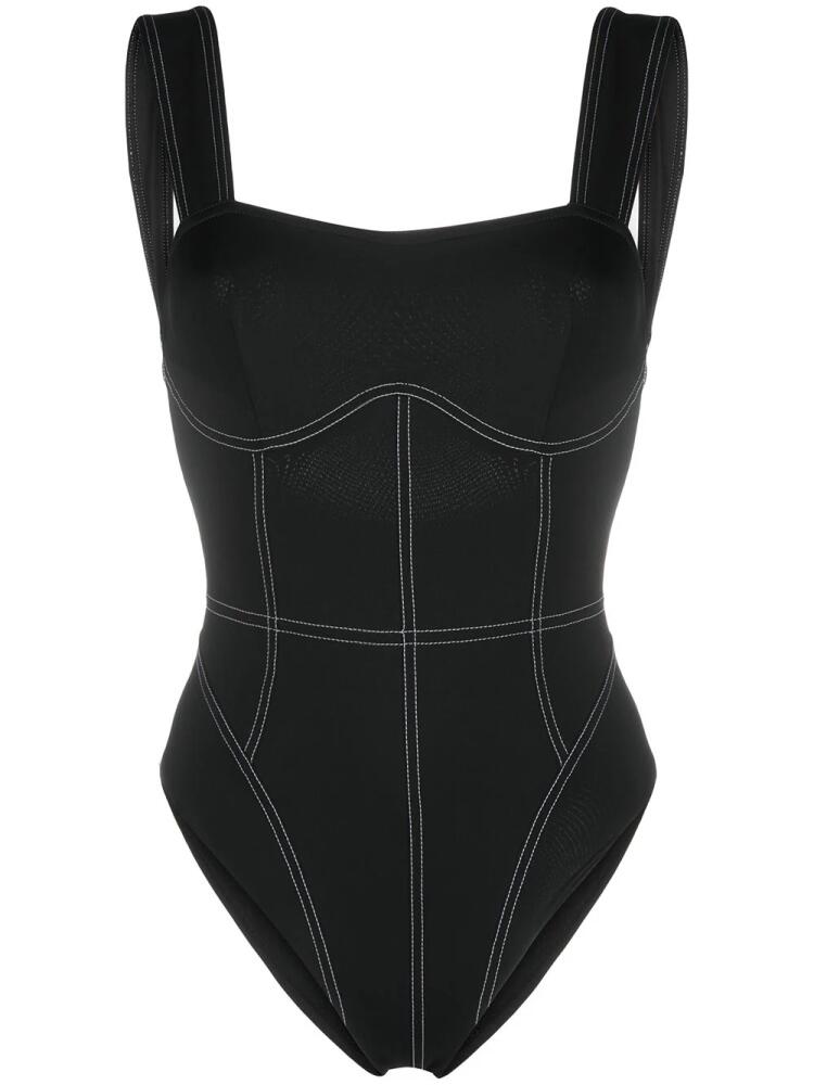 Noire Swimwear scoop-back one-piece swimsuit - Black Cover