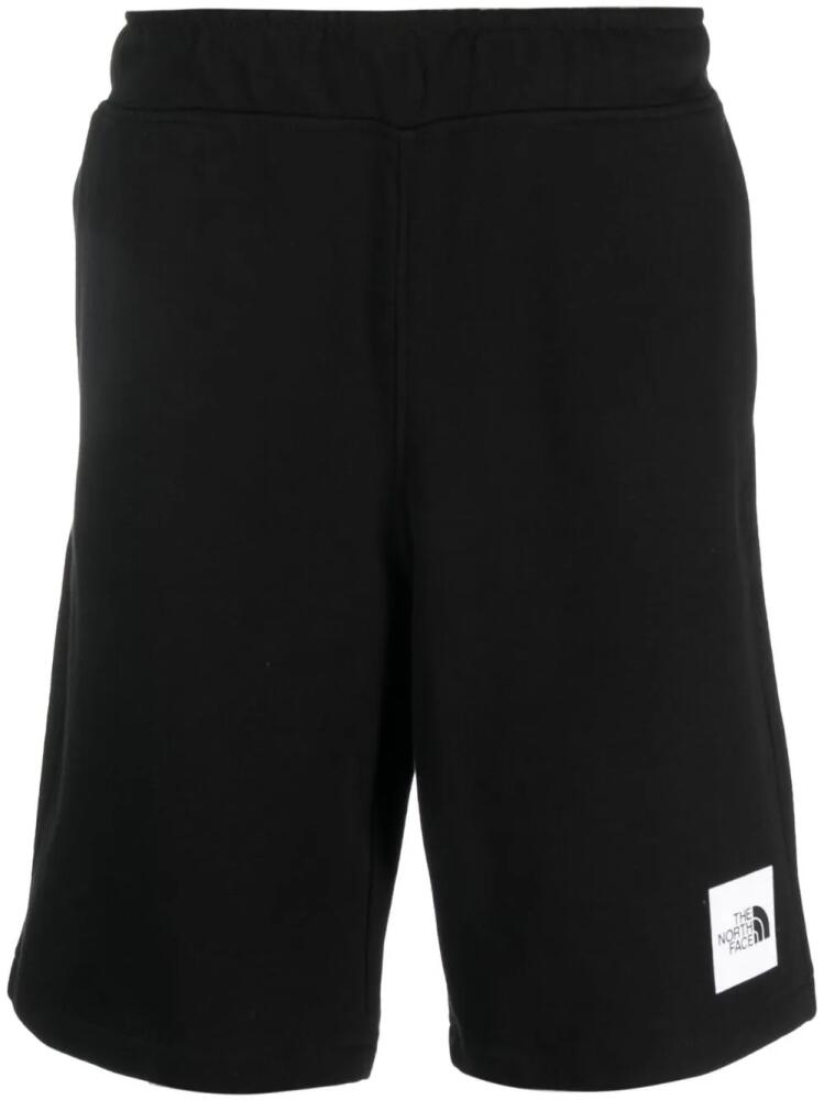 The North Face logo-patch cotton track shorts - Black Cover