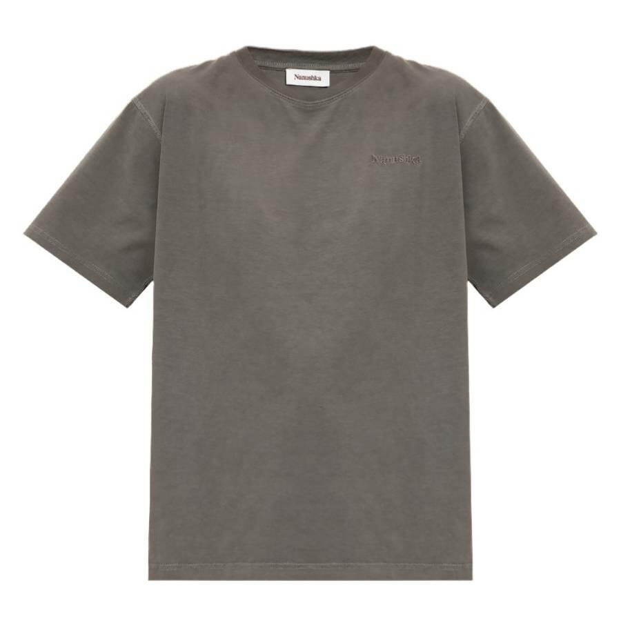 Nanushka Asphalt Reece Logo Cotton T-Shirt Cover