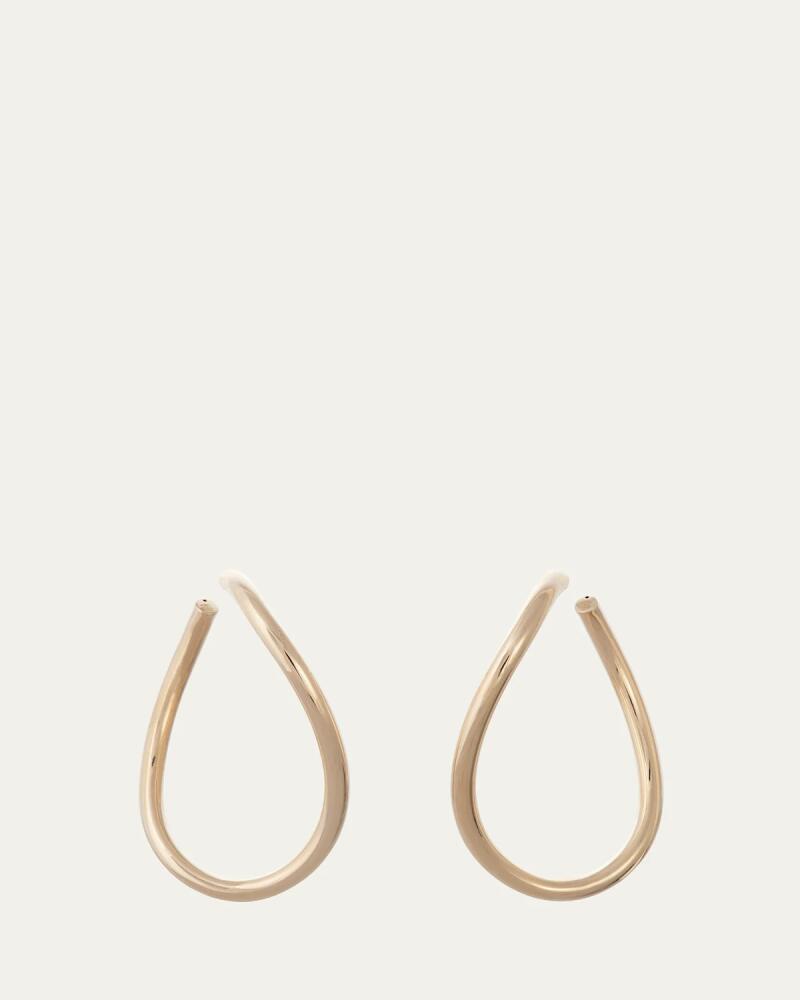 Sidney Garber 18K Yellow Gold Curved Oval Hoop Earrings Cover