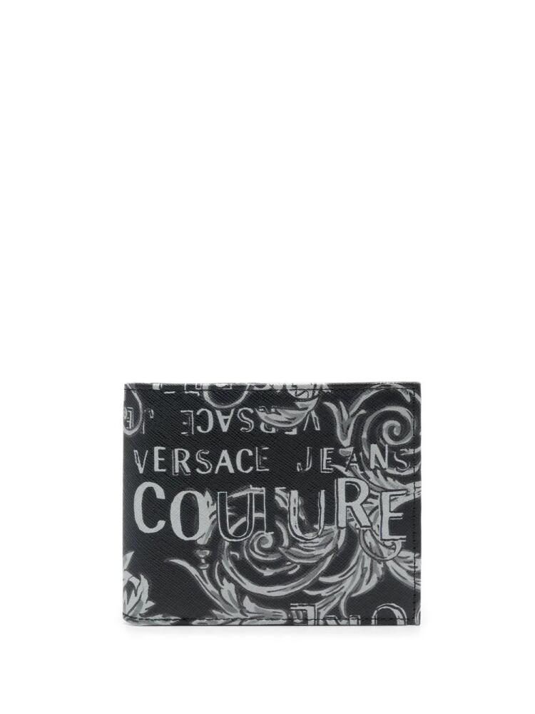 Versace Jeans Couture logo-print bi-fold wallet - Black Cover