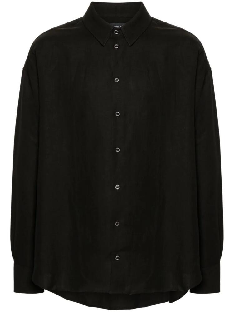 Patrizia Pepe drop-shoulder textured shirt - Black Cover